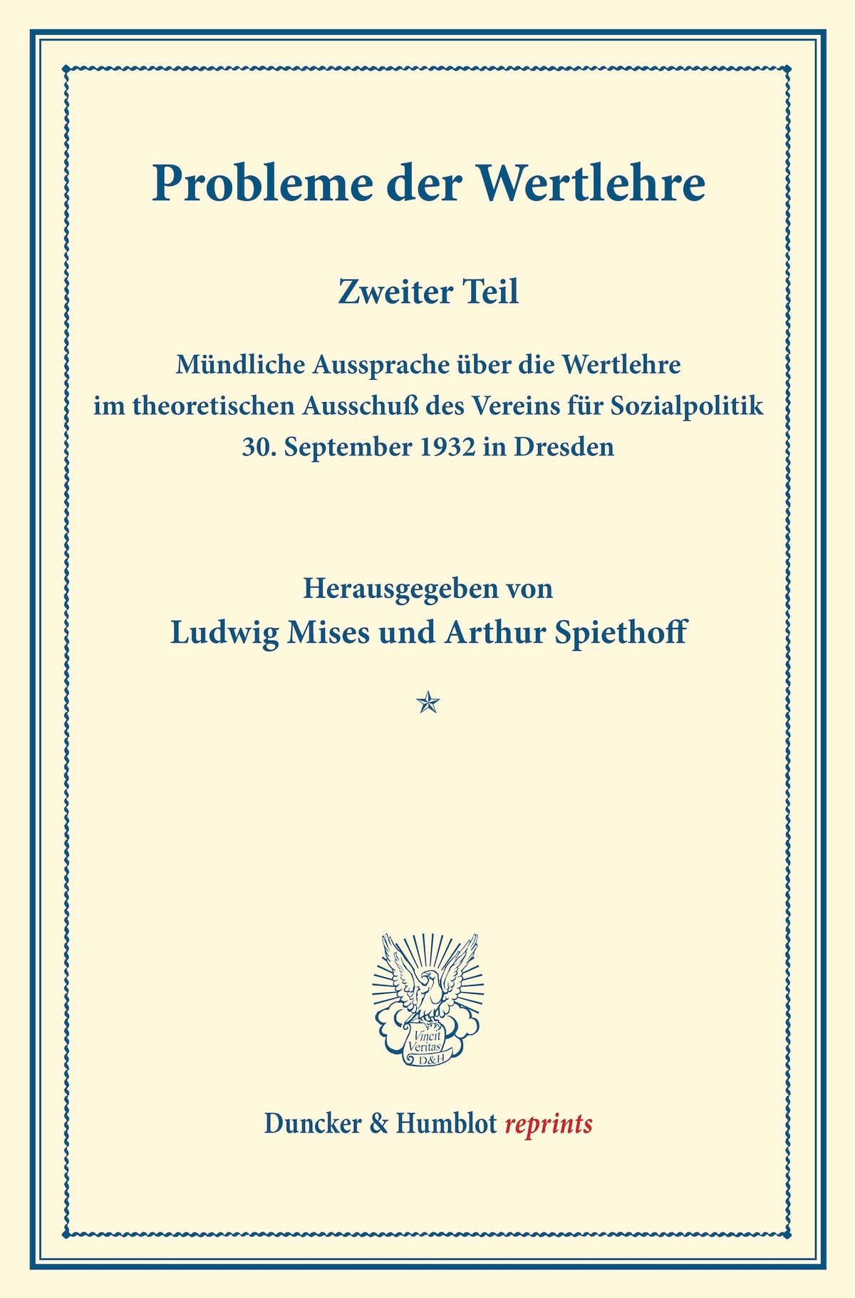 Probleme der Wertlehre (Zweiter Teil)