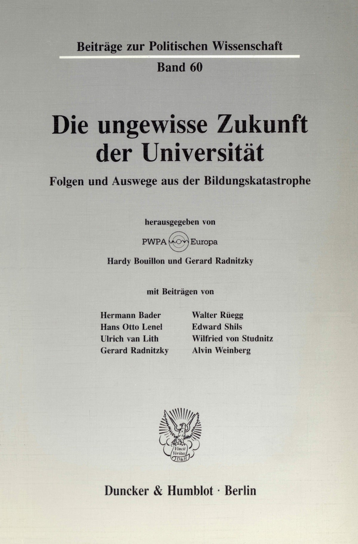Die ungewisse Zukunft der Universität